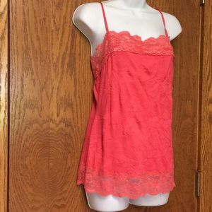 Lace Coral Camisole Tank